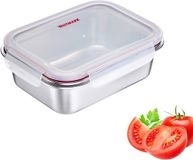 Westmark Roestvrijstalen Lunchbox – Lekvrije Broodtrommel – Magnetron- en Ovenbestendig, BPA-vrij – Bento-box voor School, Werk en Kinderopvang – Zilver, 1300 ml