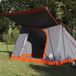 vidaXL Tunneltent 2-persoons Grijs/Oranje Polyester Waterdicht