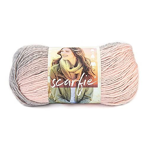 Lion Brand Yarn Scarfie - Roze/Zilver