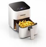 Mini airfryer friteuse à air chaud - 2,5 litres - Compact - Revêtement antiadhésif - Blanc