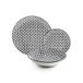 Ibili 693520 Servies 12 Stuks Porselein Zwart, Wit