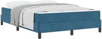 vidaXL Boxspring bed met matras Donkerblauw 140 x 190 cm Stof