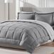 Nestl Queen Dekbedset 7-delig - Omkeerbare Dekbedden, Grijs, Bed In Een Tas, Queensize Dekbed Voor Het Hele Seizoen, Queensize Dekbedsets Beddengoed Met Plat Laken En Hoeslaken, Kussenslopen