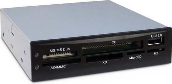 Inter-Tech CI-02 - Geheugenkaartlezer - USB 2.0 - Intern - Zwart