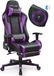 GTPLAYER Gamingstoel met bluetooth-luidspreker, voetsteun, bureau, gamers, ergonomisch, met kussen, 3D-armleuningen, verstelbare rugleuning, multifunctioneel, violet