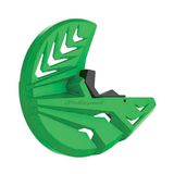 POLISPORT 8157500003 - Schijfbeschermer en ondervork van slag- en slijtvast polypropyleen, compatibel met Kawasaki motorfietsen, groen