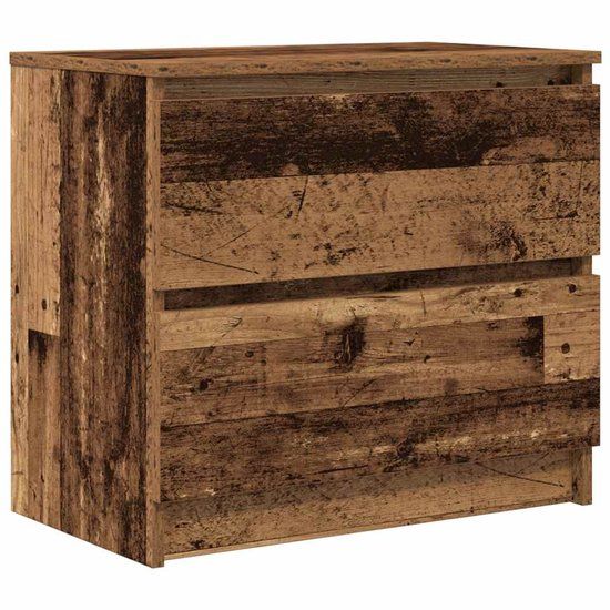 vidaXL Tv-meubel 60x35x54 cm bewerkt hout oud houtkleurig