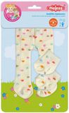 Heless Poppenmaillot en Sokjes Hartjesconfetti Beige 28-35 cm