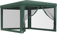 vidaXL Partytent met 4 mesh-zijwanden, groen, 3x4 meter, HDPE