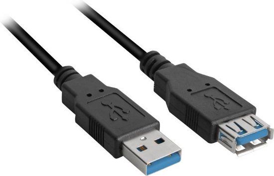 Sharkoon USB 3.0 A Male naar USB 3.0 A Female - 1 m