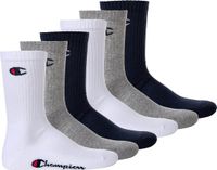Champion Sokken Set van 6 Blauw/wit/grijs Schoenmaat 43-46 Unisex Katoen/Polyester/Elastaan