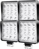 CCLIFE Led werklamp - Bouwlamp - 12V Koplamp 4X48W Auto Tractor IP67 Offroad 6000K Waterdichte Werklamp Spotlight voor SUV UTV ATV Truck