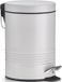 Zeller Pedaalemmer - grijs - 3 liter - 17 x 25 cm - kleine prullenbak