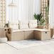 Maison Exclusive - Ensemble de meubles de jardin 4 pièces avec canapé et coussins, beige, en polyrotin