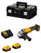 DeWALT DCG407P2T Mini-haakslijper (2 x 5,0 Ah accu's + oplader DCB1104 + TSTAK II opbergbox)