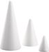 Rayher hobby materialen Rayher Piepschuim vorm/figuur spitse kegel - wit - H12 cm