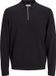 JACK&JONES JJEEMIL KNIT POLO HALF ZIP LS NOOS Heren Gebreide truien Zwart XS