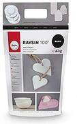 RAYHER 34409102 Raysin 100 gietpoeder, 4 kg, gietmassa, wit, reliëfgietpoeder, luchthardend en geurloos