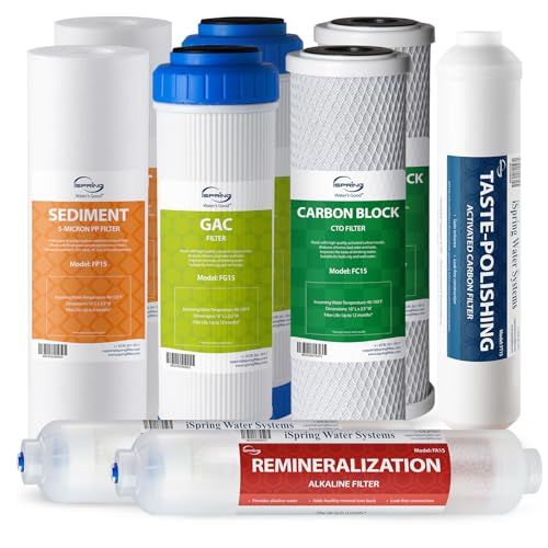iSpring F9K Vervangende cartridgeset voor 1 jaar omgekeerde osmose-waterfilter