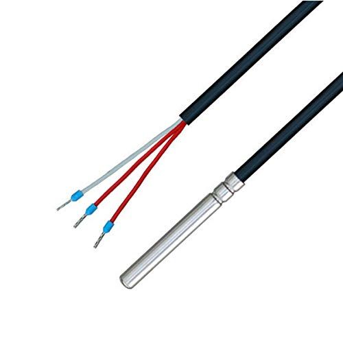 iOVEO 035HP01301 - PT100 3-draads temperatuursensor/temperatuursonde met pvc-kabel tot 105 °C