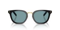 Prada Lunettes de Soleil Homme Noir Géométrique Vert 52mm Polarisé