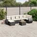 Maison Exclusive - Ensemble de jardin, 8 pièces, avec coussins, noir, en polyrotin