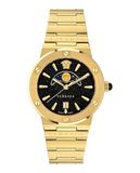 Versace Greca Logo Moonphase VE7G00323 Horloge - Staal - Goudkleurig - Ø 38 mm