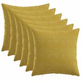 vidaXL Kussensloop 6 stuks Lichtgroen 45 x 45 cm Katoensatijn