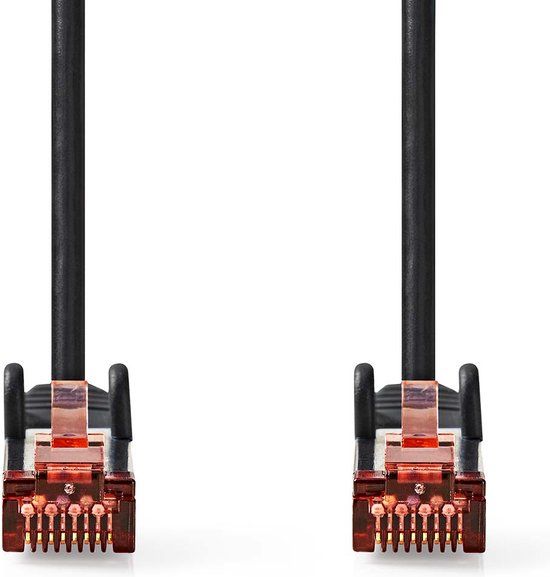 Nedis CCGL85221BK025 netwerkkabel Zwart 0,25 m Cat6 SF/UTP (S-FTP)