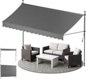 Sol Royal zonwering BM3 – 3 m breed sans perçage – store à pince avec manivelle – store de balcon résistant aux UV à fixer par serrage résistant aux intempéries pour jardin terrasse store vertical anthracite