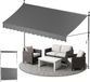 Sol Royal zonwering BM3 – 3 m breed sans perçage – store à pince avec manivelle – store de balcon résistant aux UV à fixer par serrage résistant aux intempéries pour jardin terrasse store vertical anthracite