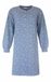 Tenderness Dames Nachthemd - Fleece - Lange Mouwen - Denim Blauw - Maat 3XL
