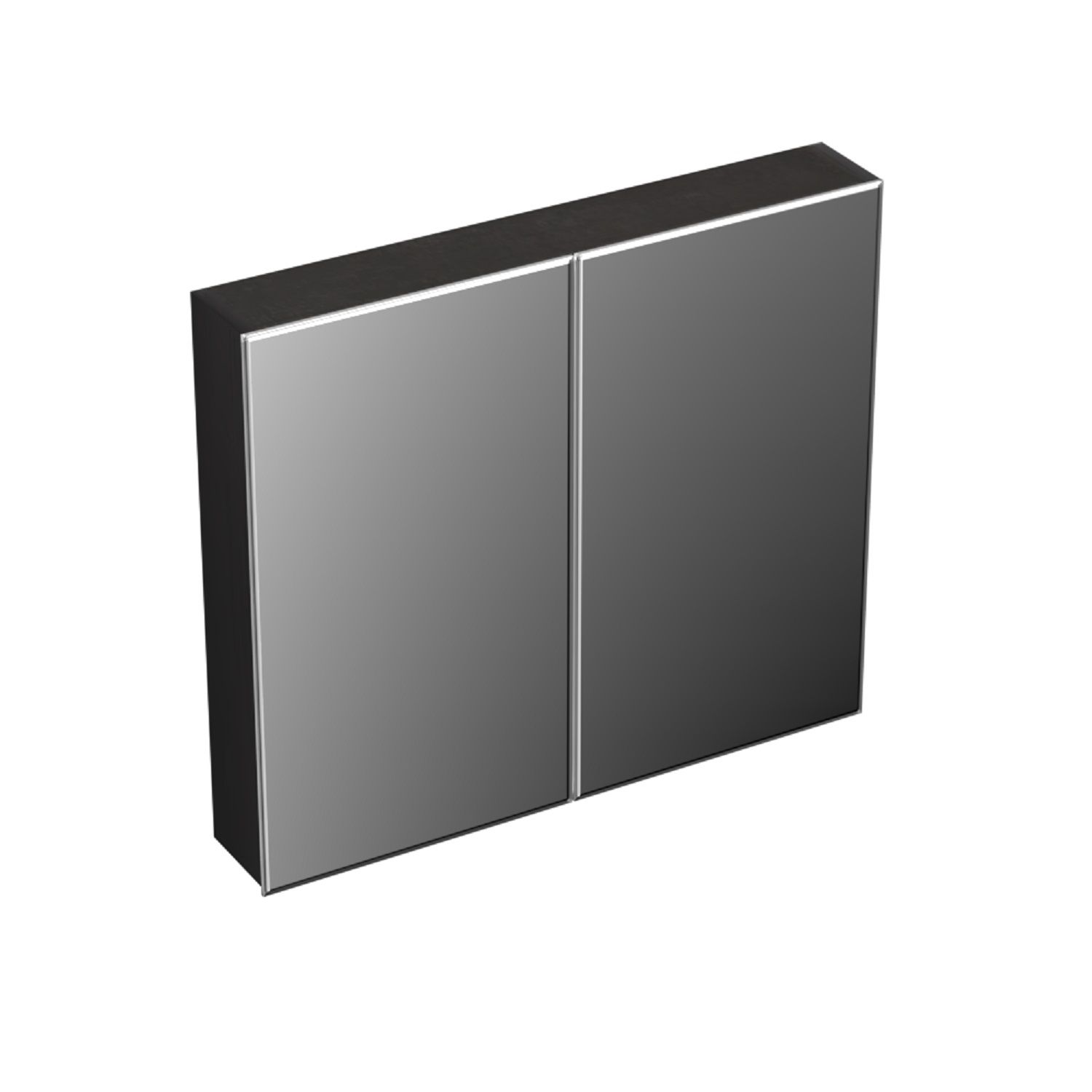 Forzalaqua Uni Spiegelkast - 80x12.5x68.8 cm - Eiken Black Oiled