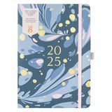 Busy B 2025 Dagboek A Pagina-planner, A5-marmerontwerp