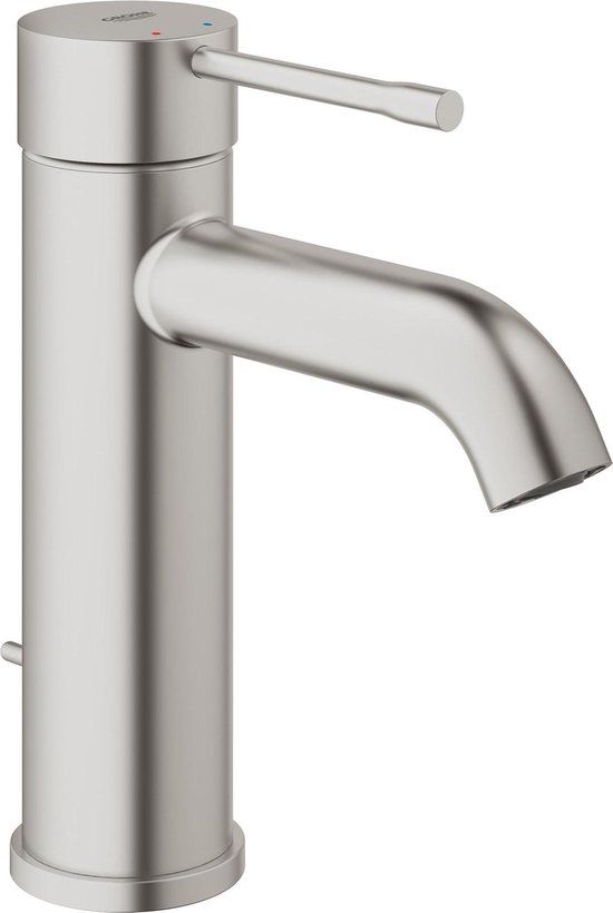 GROHE Essence New S-Size Wastafelkraan - RVS - Met trek-waste