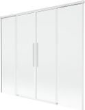 Mexen Rox écran de baignoire double battant coulissant 170 x 150 cm, verre transparent, traitement anticalcaire, avec profil