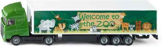 SIKU 1627 Truck met Oplegger - Zwart - Metaal - 1:87 Schaal