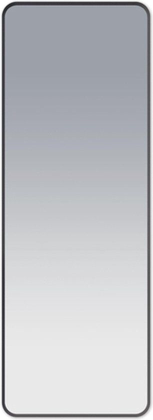 Saniclass Retro Line Oval Spiegel - 140x50cm - Mat Zwart