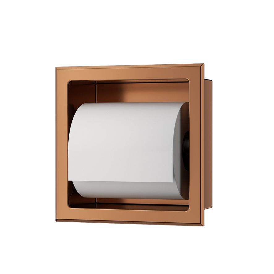 Xellanz Rocko Toilet Roll Holder - Recessed - Brushed Bronze Copper
