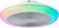 Eglo Sayulita 1 Plafondlamp met ventilator - 46 cm - Wit - RGB en Instelbaar wit licht - Dimbaar - 3 Standen