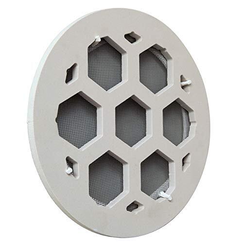 La Ventilazione CERGPSBIX ventilatierooster rond keramiek aardewerk wit overlappend Ø 200 mm