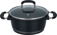 alpina Kookpan - Ø20cm - 2,2 L - Alle Warmtebronnen - Met Deksel - Zwart