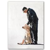 James Coates - Man en hond Art Print Poster Wall Art 16 x 12 inch (A3)