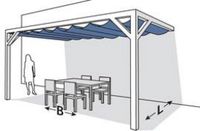 Nesling Pergola Wall 2 290 x 300 cm Antraciet
