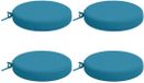 vidaXL Coussin d'assise SOEST 4 pièces Bleu clair 100% Polyester Ø 40 x 7 cm