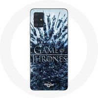 Maniacase Samsung Galaxy A51 4G Game of Thrones seizoen 8 aflevering 1 The Iron Throne karakters logo Grey