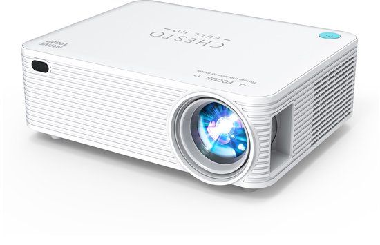 Chesto Beamer FULL HD (4K-Ondersteuning) - 12.000 lumen - Streamen vanaf je telefoon met wifi - Inclusief draagtas