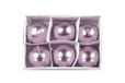 Nataluna Roze metalen kaars bal 4 cm 6 stuks