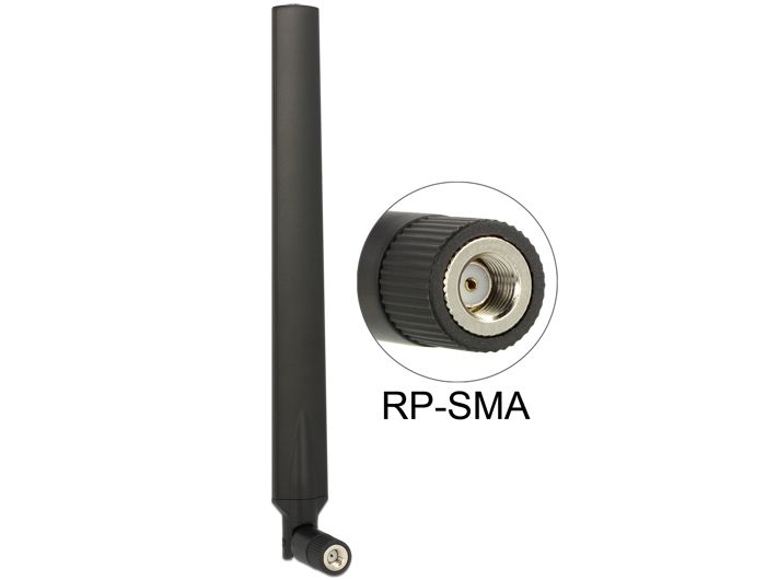 Delock 88913 - Antenne - WLAN IEEE 802.11 ac/a/h/b/g/n - 4 - 7 dBi - Zwart