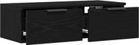 vidaXL Wandkast met lade Zwart Eiken 68 x 30 x 20 cm Bewerkt hout